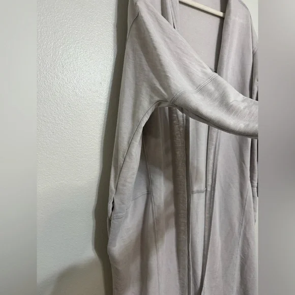 Free People Cozy Girl along Maxi Cardigan Sweater Duster in Pale Gray - Picture 3 of 9